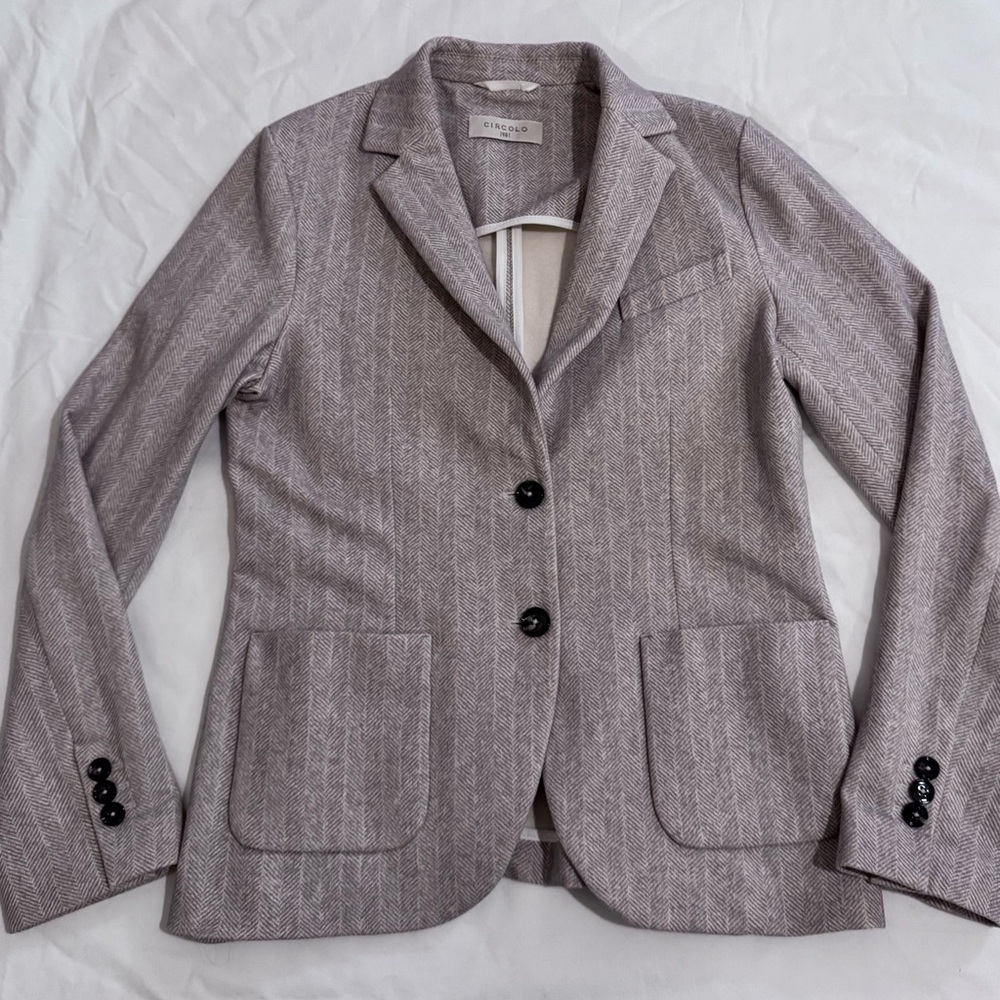Circle 1901 Classic Women's Gray Blazer in size UK 10 - Picture 6 of 12